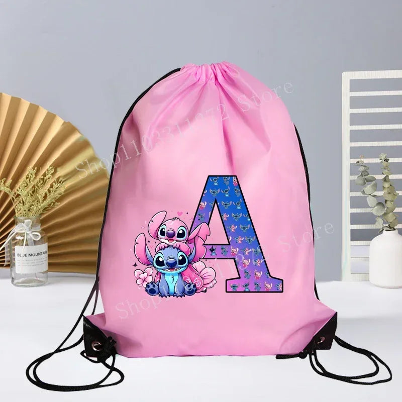 Disney Stitch Drawstring Bag - Waterproof Gym Sack for Kids  Adults - ZOOMNSTORE