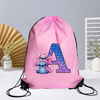 Disney Stitch Drawstring Bag - Waterproof Gym Sack for Kids  Adults - ZOOMNSTORE