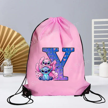 Disney Stitch Drawstring Bag - Waterproof Gym Sack for Kids  Adults - ZOOMNSTORE