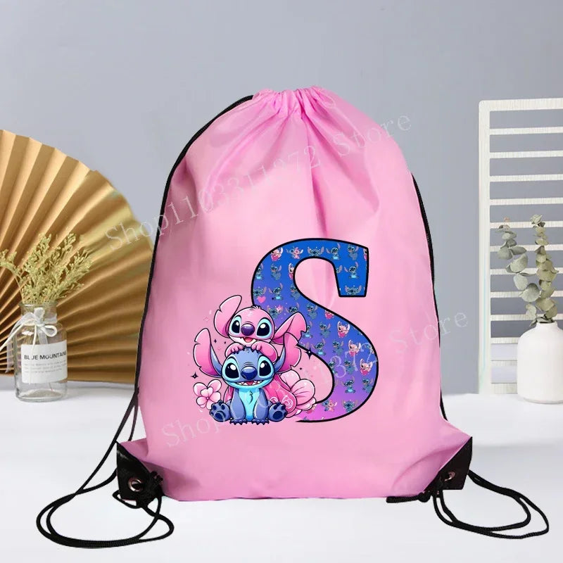 Disney Stitch Drawstring Bag - Waterproof Gym Sack for Kids  Adults - ZOOMNSTORE