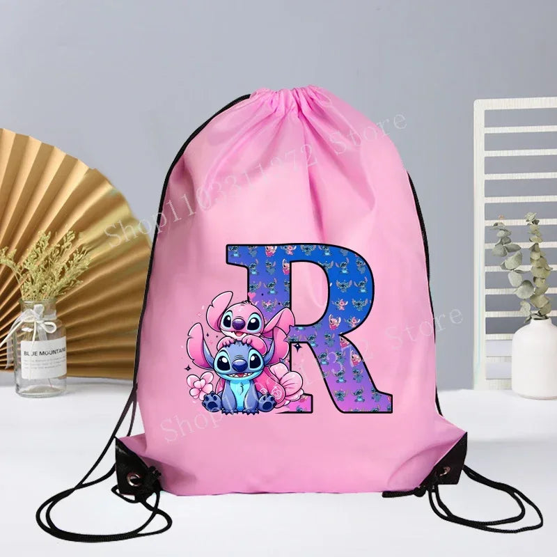 Disney Stitch Drawstring Bag - Waterproof Gym Sack for Kids  Adults - ZOOMNSTORE