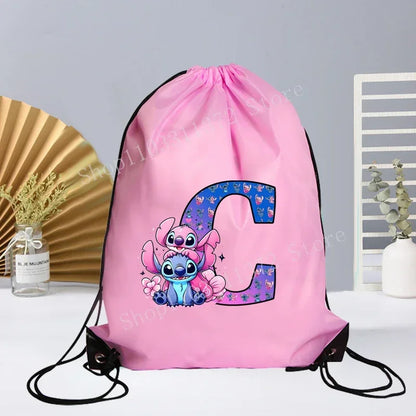 Disney Stitch Drawstring Bag - Waterproof Gym Sack for Kids  Adults - ZOOMNSTORE