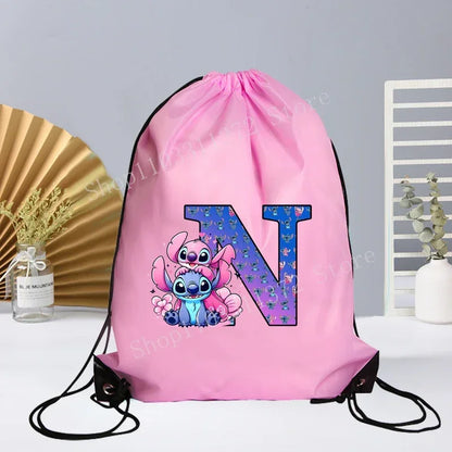 Disney Stitch Drawstring Bag - Waterproof Gym Sack for Kids  Adults - ZOOMNSTORE