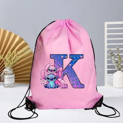 Disney Stitch Drawstring Bag - Waterproof Gym Sack for Kids  Adults - ZOOMNSTORE