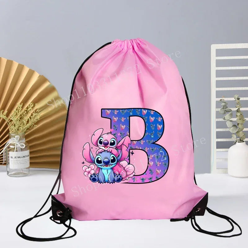 Disney Stitch Drawstring Bag - Waterproof Gym Sack for Kids  Adults - ZOOMNSTORE