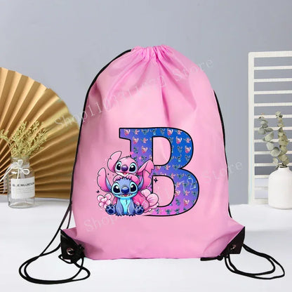 Disney Stitch Drawstring Bag - Waterproof Gym Sack for Kids  Adults - ZOOMNSTORE