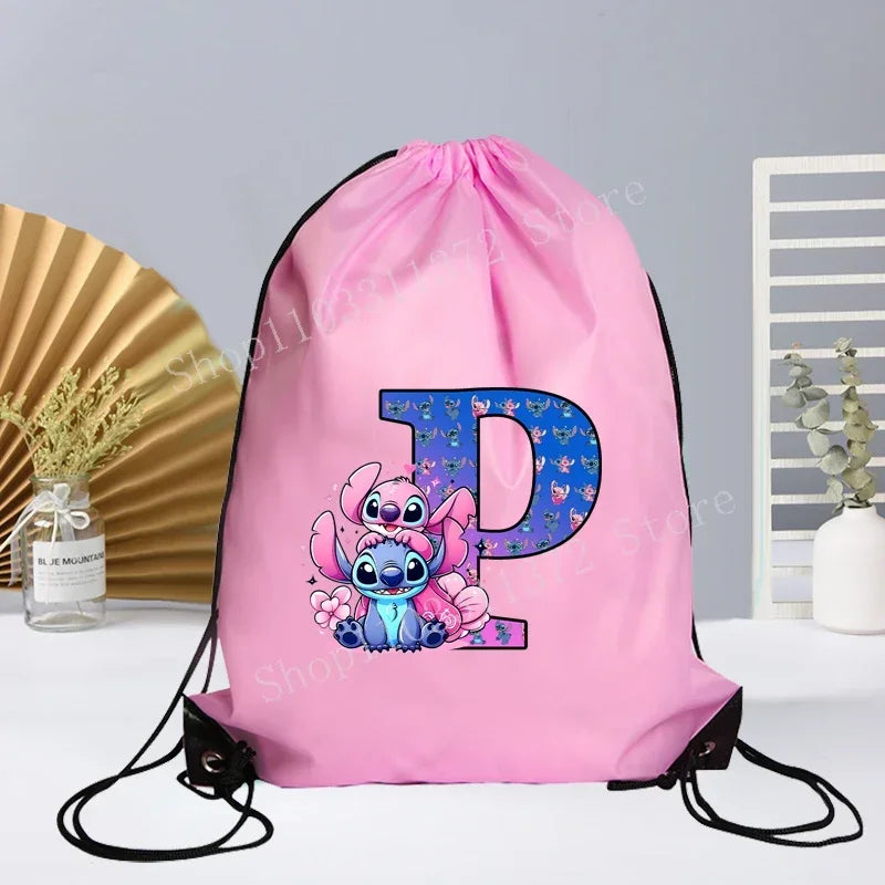 Disney Stitch Drawstring Bag - Waterproof Gym Sack for Kids  Adults - ZOOMNSTORE