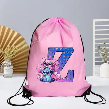 Disney Stitch Drawstring Bag - Waterproof Gym Sack for Kids  Adults - ZOOMNSTORE