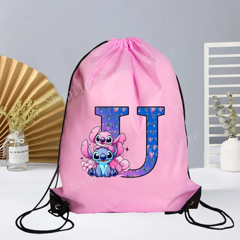 Disney Stitch Drawstring Bag - Waterproof Gym Sack for Kids  Adults - ZOOMNSTORE