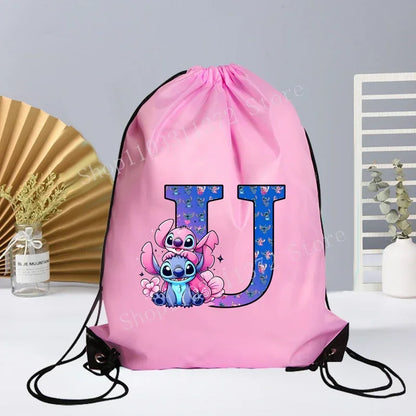 Disney Stitch Drawstring Bag - Waterproof Gym Sack for Kids  Adults - ZOOMNSTORE