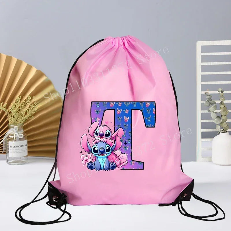 Disney Stitch Drawstring Bag - Waterproof Gym Sack for Kids  Adults - ZOOMNSTORE