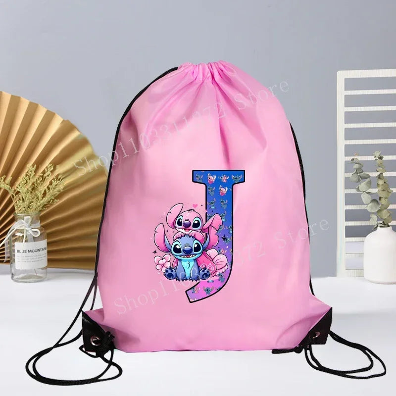 Disney Stitch Drawstring Bag - Waterproof Gym Sack for Kids  Adults - ZOOMNSTORE
