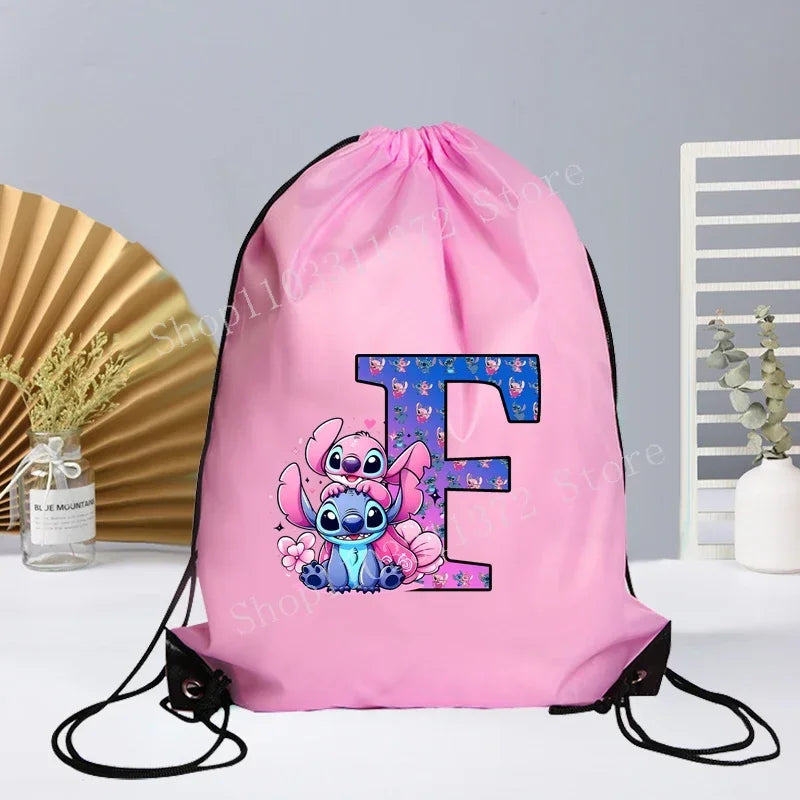 Disney Stitch Drawstring Bag - Waterproof Gym Sack for Kids  Adults - ZOOMNSTORE