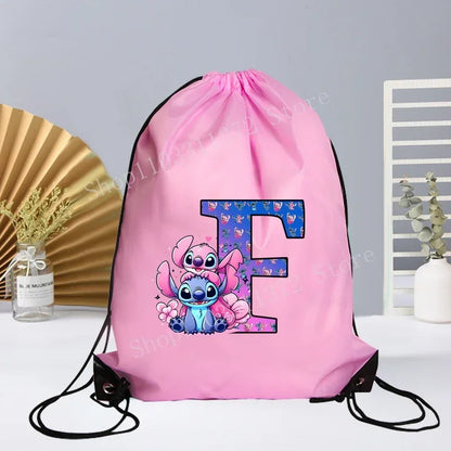 Disney Stitch Drawstring Bag - Waterproof Gym Sack for Kids  Adults - ZOOMNSTORE