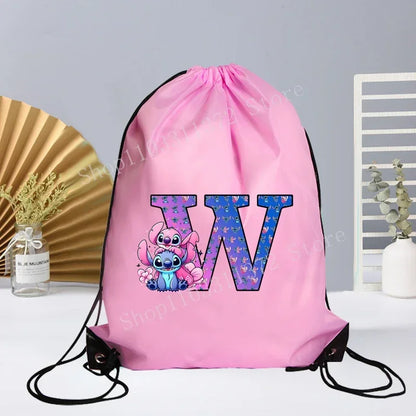 Disney Stitch Drawstring Bag - Waterproof Gym Sack for Kids  Adults - ZOOMNSTORE