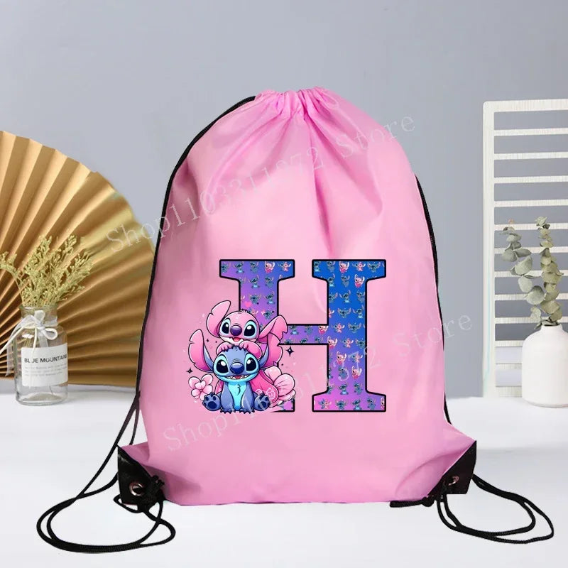 Disney Stitch Drawstring Bag - Waterproof Gym Sack for Kids  Adults - ZOOMNSTORE