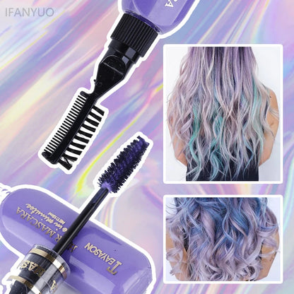 Disposable Hair Color Mascara - Washable Non-Toxic DIY Hair Wax in 13 Colors - ZOOMNSTORE
