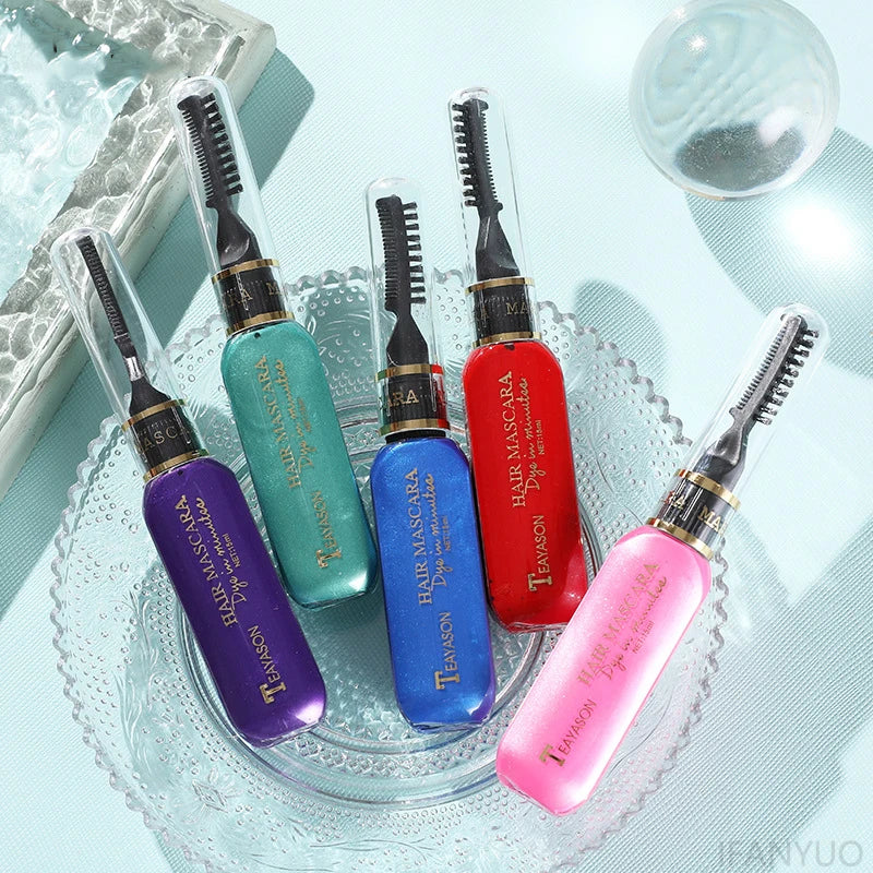 Disposable Hair Color Mascara - Washable Non-Toxic DIY Hair Wax in 13 Colors - ZOOMNSTORE