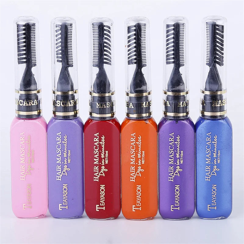 Disposable Hair Color Mascara - Washable Non-Toxic DIY Hair Wax in 13 Colors - ZOOMNSTORE