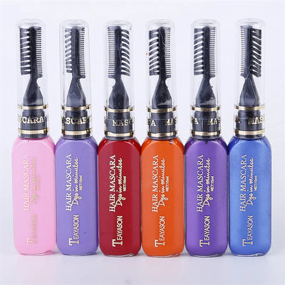 Disposable Hair Color Mascara - Washable Non-Toxic DIY Hair Wax in 13 Colors - ZOOMNSTORE