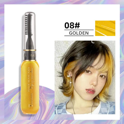 Disposable Hair Color Mascara - Washable Non-Toxic DIY Hair Wax in 13 Colors - ZOOMNSTORE