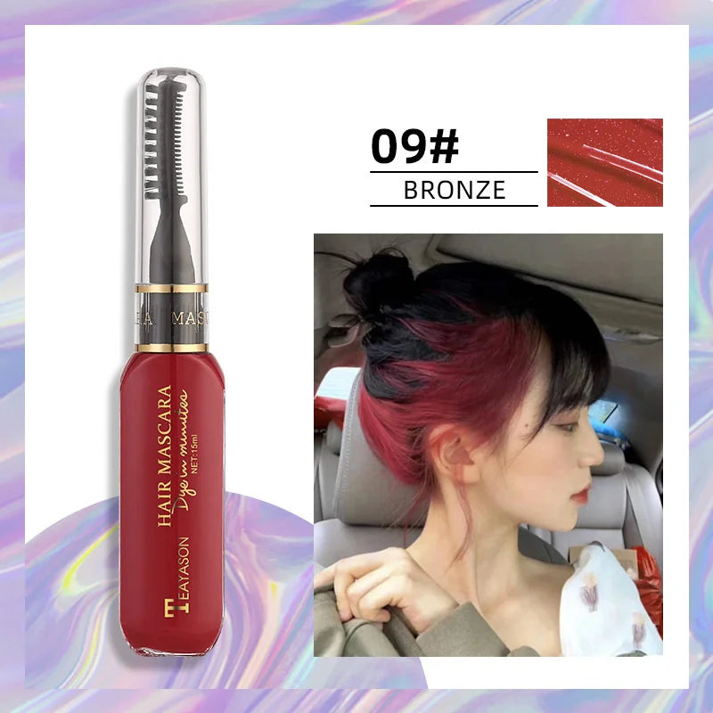 Disposable Hair Color Mascara - Washable Non-Toxic DIY Hair Wax in 13 Colors - ZOOMNSTORE