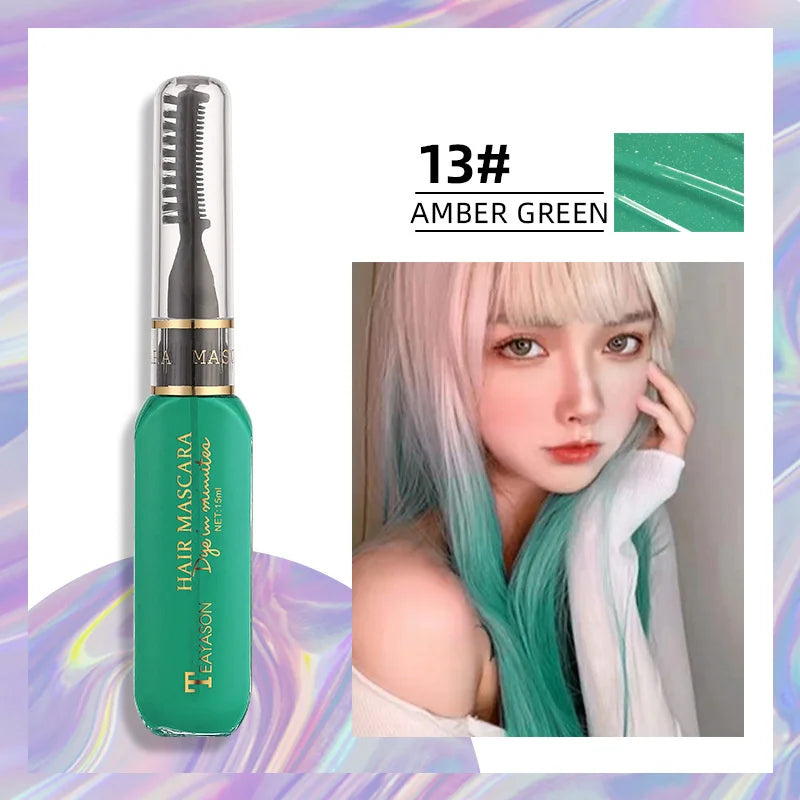 Disposable Hair Color Mascara - Washable Non-Toxic DIY Hair Wax in 13 Colors - ZOOMNSTORE