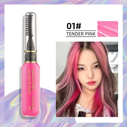 Disposable Hair Color Mascara - Washable Non-Toxic DIY Hair Wax in 13 Colors - ZOOMNSTORE