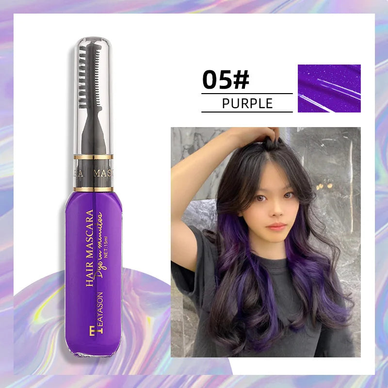 Disposable Hair Color Mascara - Washable Non-Toxic DIY Hair Wax in 13 Colors - ZOOMNSTORE