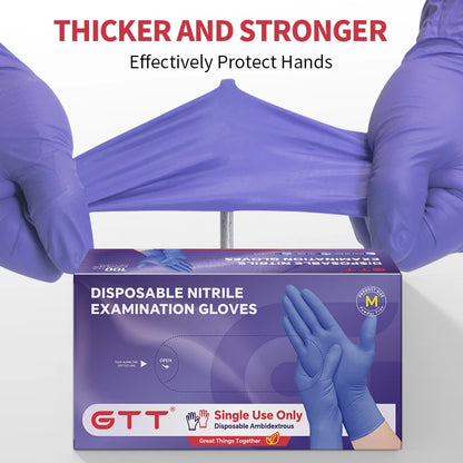 Disposable Nitrile Gloves – 100pcs Thick Durable Latex Free Kitchen Food Gloves - ZOOMNSTORE