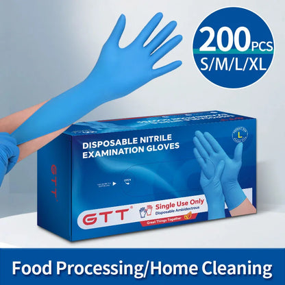 Disposable Nitrile Gloves – 100pcs Thick Durable Latex Free Kitchen Food Gloves - ZOOMNSTORE