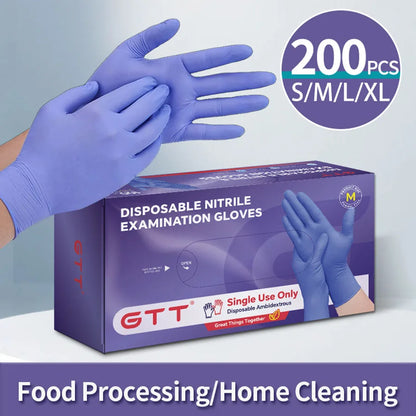 Disposable Nitrile Gloves – 100pcs Thick Durable Latex Free Kitchen Food Gloves - ZOOMNSTORE