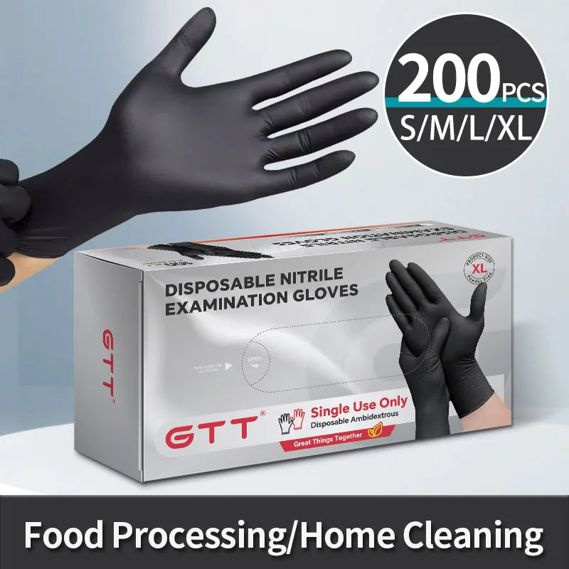 Disposable Nitrile Gloves – 100pcs Thick Durable Latex Free Kitchen Food Gloves - ZOOMNSTORE