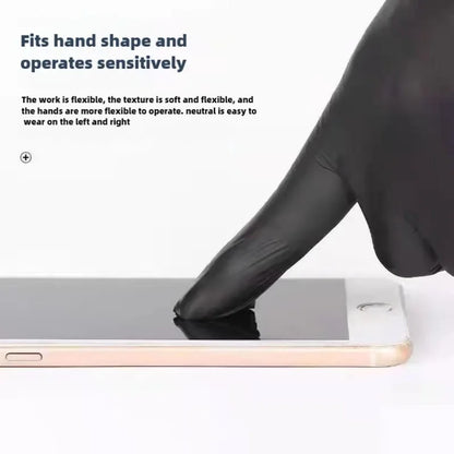 Disposable Nitrile Gloves – Waterproof Black Kitchen & Household Cleaning Gloves - ZOOMNSTORE