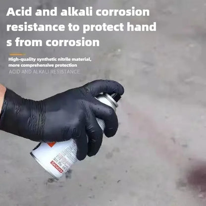 Disposable Nitrile Gloves – Waterproof Black Kitchen & Household Cleaning Gloves - ZOOMNSTORE