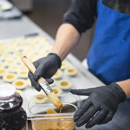 Disposable Nitrile Gloves – Waterproof Black Kitchen & Household Cleaning Gloves - ZOOMNSTORE