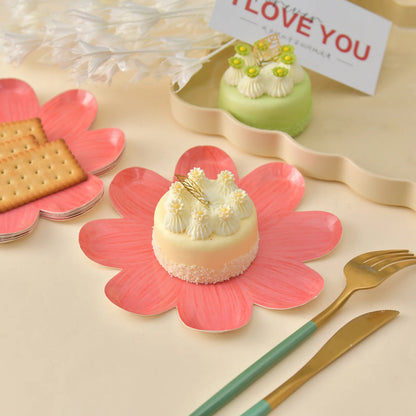 Daisy Flower Paper Plates - Disposable Picnic  Birthday Party Decor - ZOOMNSTORE