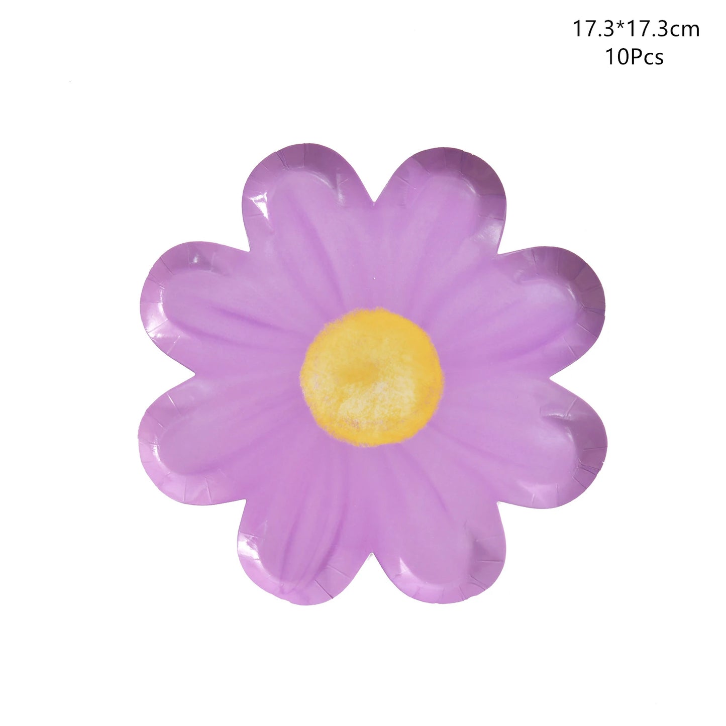 Daisy Flower Paper Plates - Disposable Picnic  Birthday Party Decor - ZOOMNSTORE