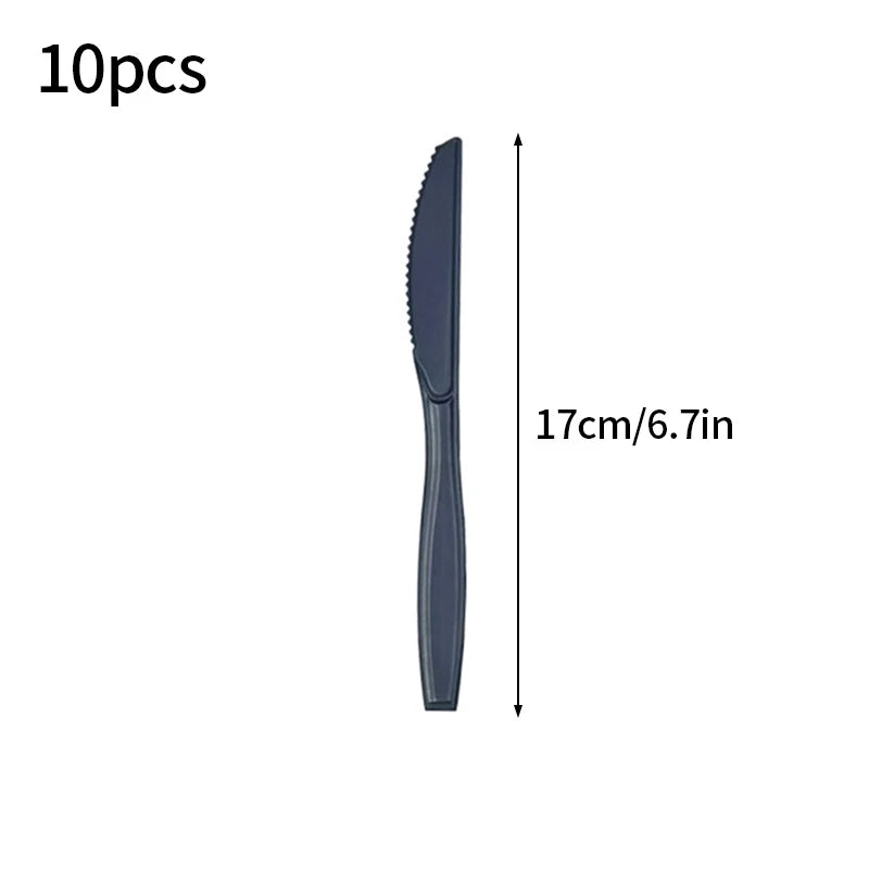 Solid Color Disposable Tableware - Pink  Blue Baby Shower  Birthday Party Supplies - ZOOMNSTORE