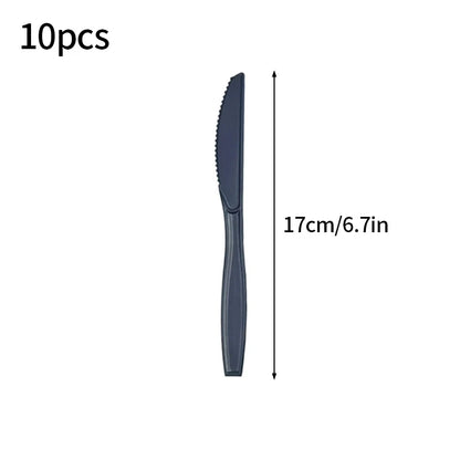 Solid Color Disposable Tableware - Pink  Blue Baby Shower  Birthday Party Supplies - ZOOMNSTORE