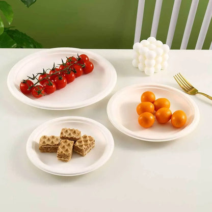 Eco-Friendly Disposable Paper Plates - 50100pcs for Parties  BBQs - ZOOMNSTORE