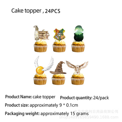 Magic School Party Supplies - Disposable Plates Cups Napkins Balloons and Gifts - ZOOMNSTORE