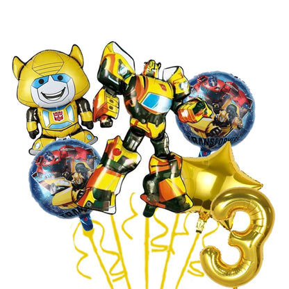 Robot Birthday Party Supplies - Disposable Plates Cups Tablecloth Balloons Gift Bags Backdrop - ZOOMNSTORE