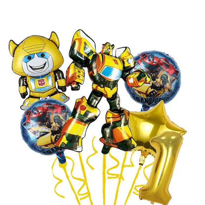 Robot Birthday Party Supplies - Disposable Plates Cups Tablecloth Balloons Gift Bags Backdrop - ZOOMNSTORE