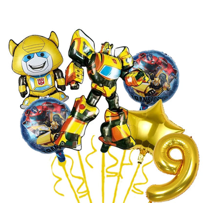 Robot Birthday Party Supplies - Disposable Plates Cups Tablecloth Balloons Gift Bags Backdrop - ZOOMNSTORE