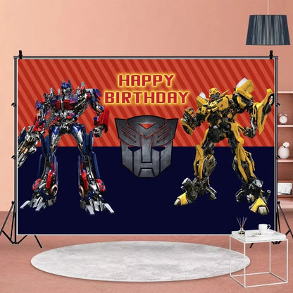 Robot Birthday Party Supplies - Disposable Plates Cups Tablecloth Balloons Gift Bags Backdrop - ZOOMNSTORE