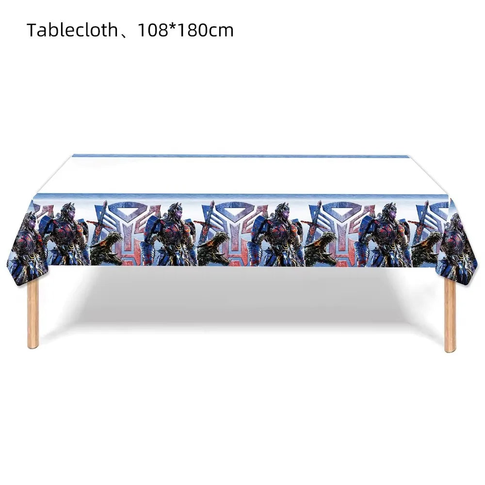 Robot Birthday Party Supplies - Disposable Plates Cups Tablecloth Balloons Gift Bags Backdrop - ZOOMNSTORE