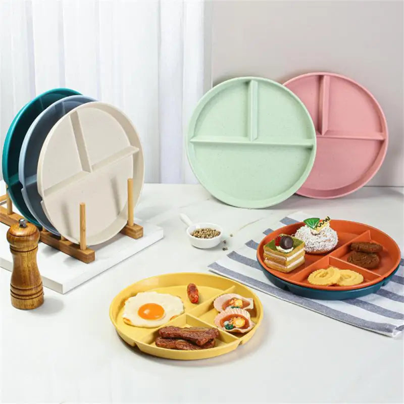 Divided Dinner Plate - 3 Compartment Microwave Safe Dish - ZOOMNSTORE