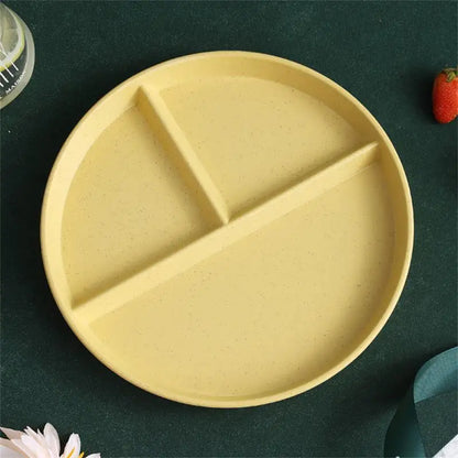 Divided Dinner Plate - 3 Compartment Microwave Safe Dish - ZOOMNSTORE