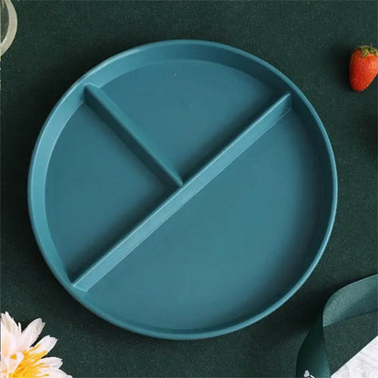 Divided Dinner Plate - 3 Compartment Microwave Safe Dish - ZOOMNSTORE